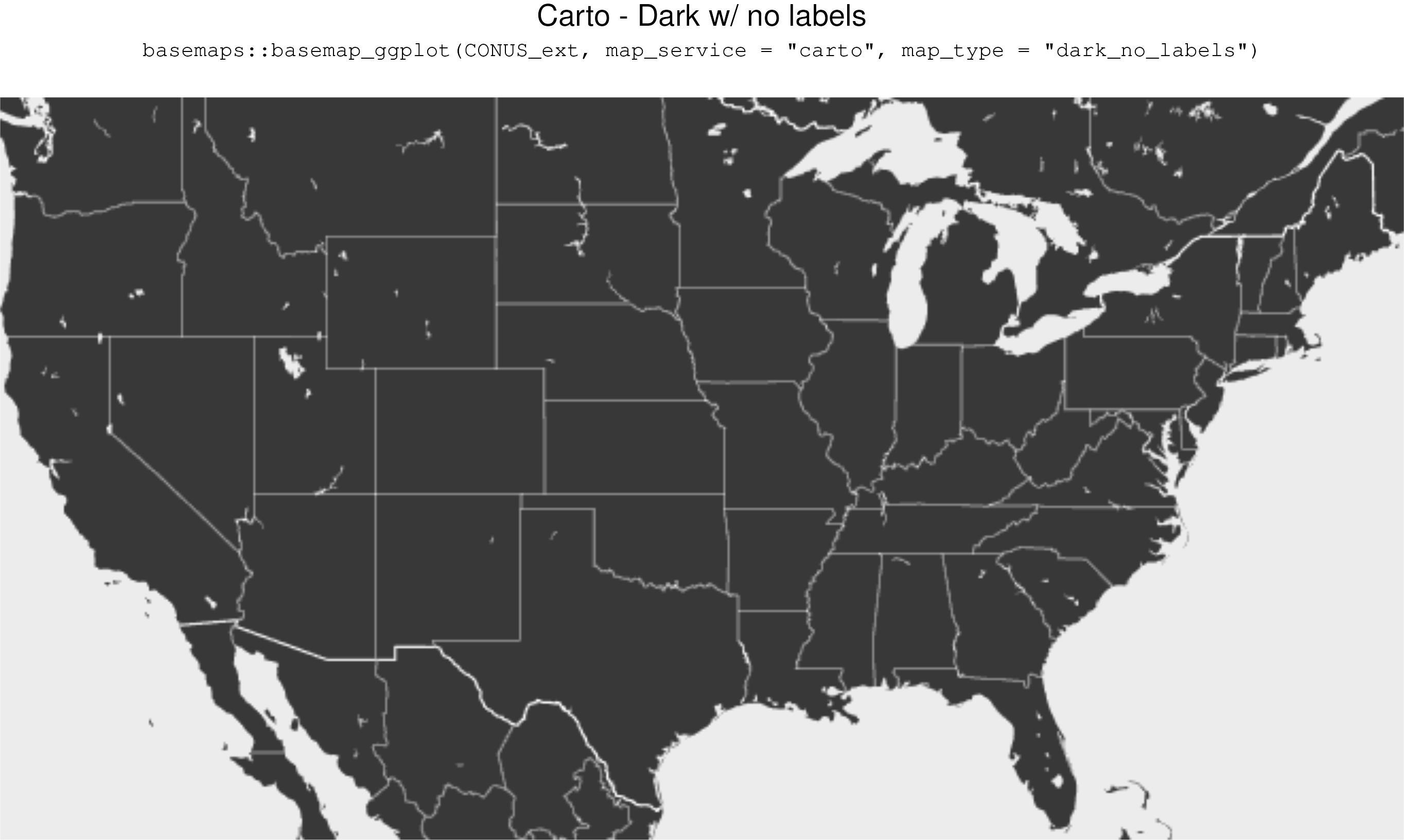 Carto - Dark w/ no labels