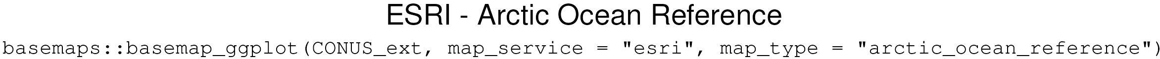 ESRI - Arctic Ocean Reference