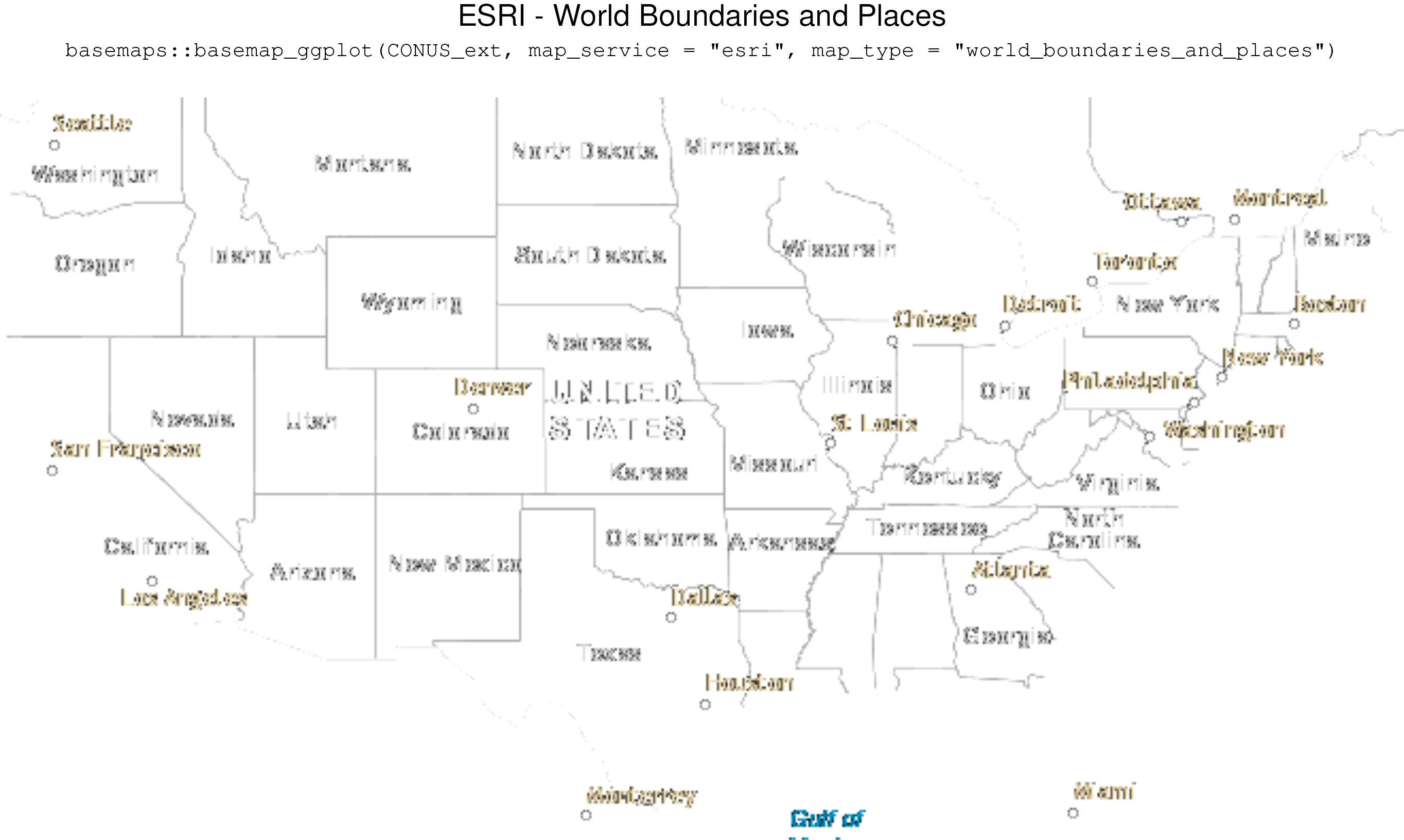 ESRI - World Boundaries and Places