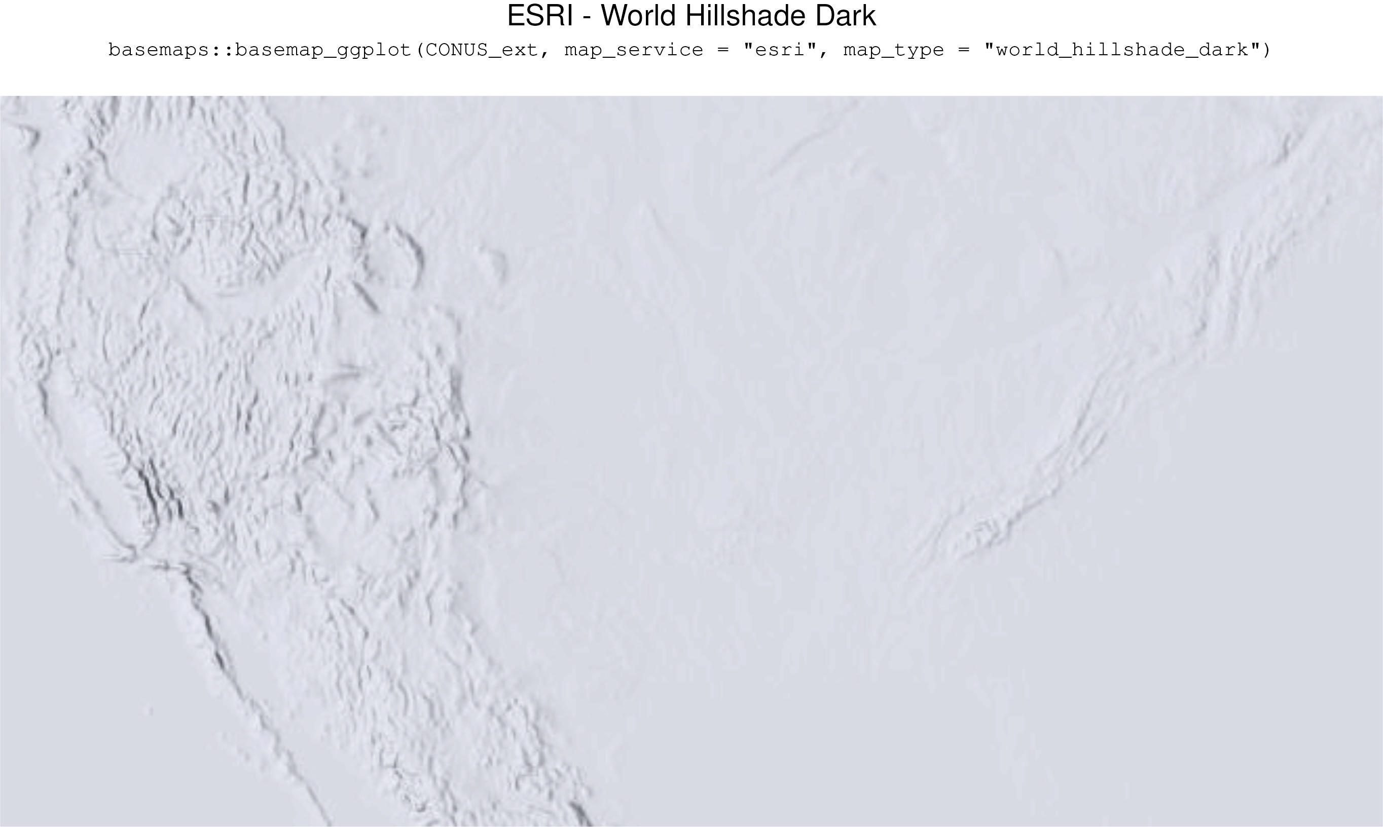 ESRI - World Hillshade Dark