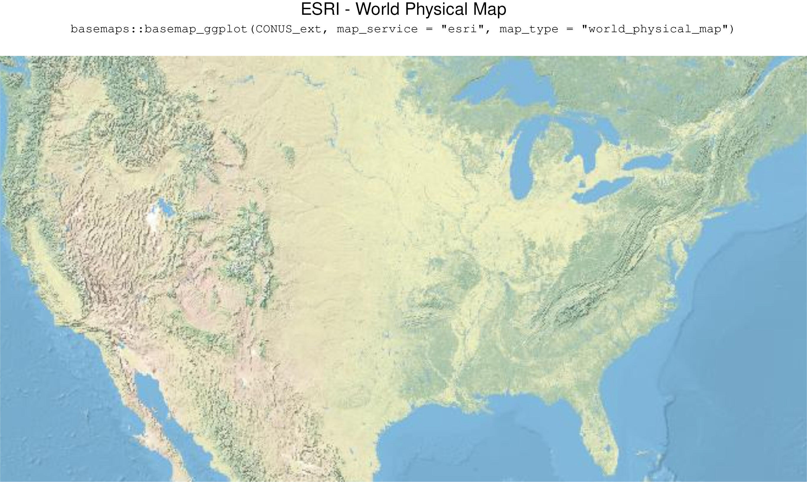 ESRI - World Physical Map