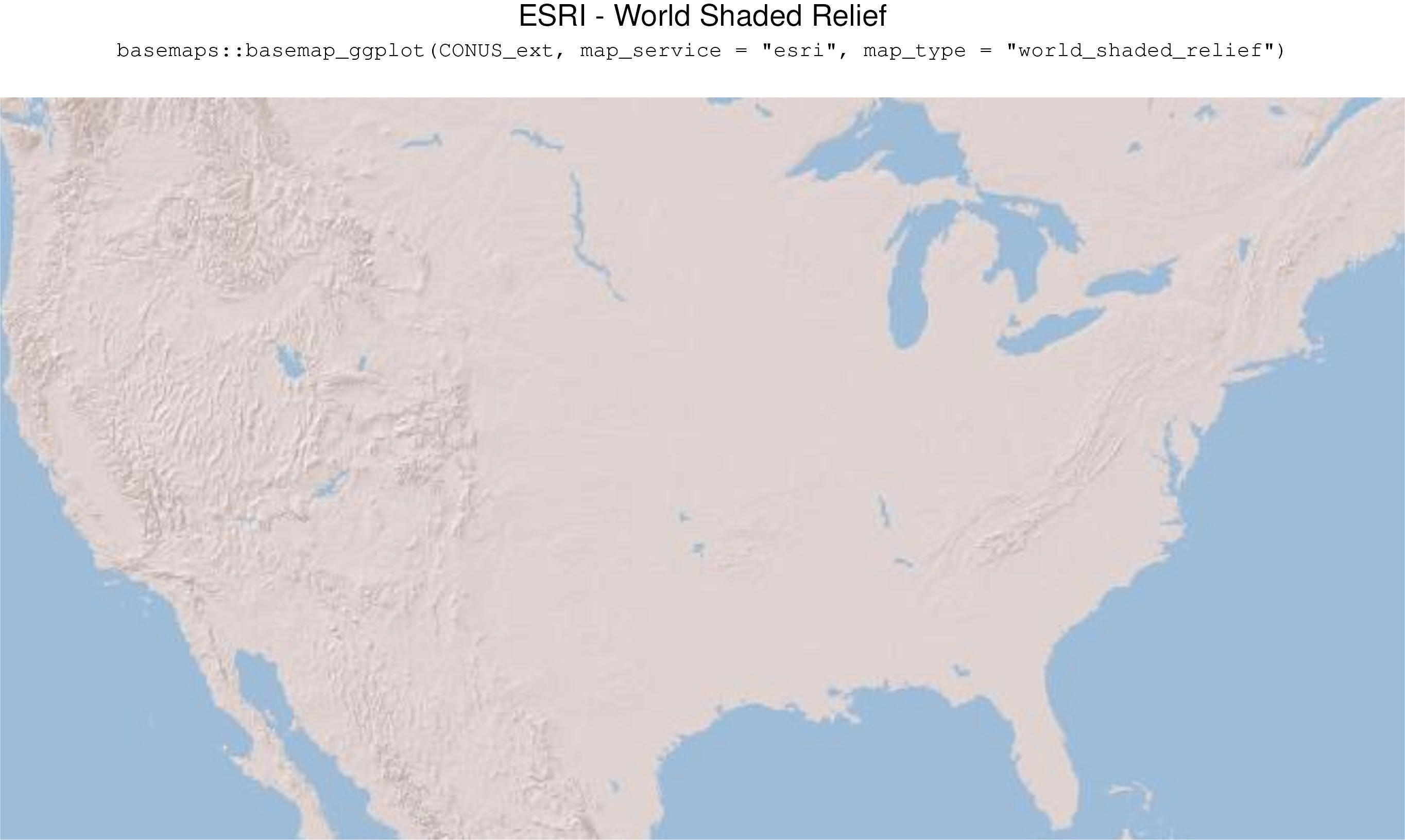ESRI - World Shaded Relief